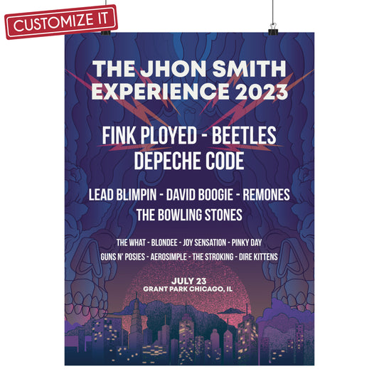 Customizable Festival Line-Up - Poster