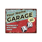 Personalized Vintage Metal Sign - Garage and Game’s Room Decoration