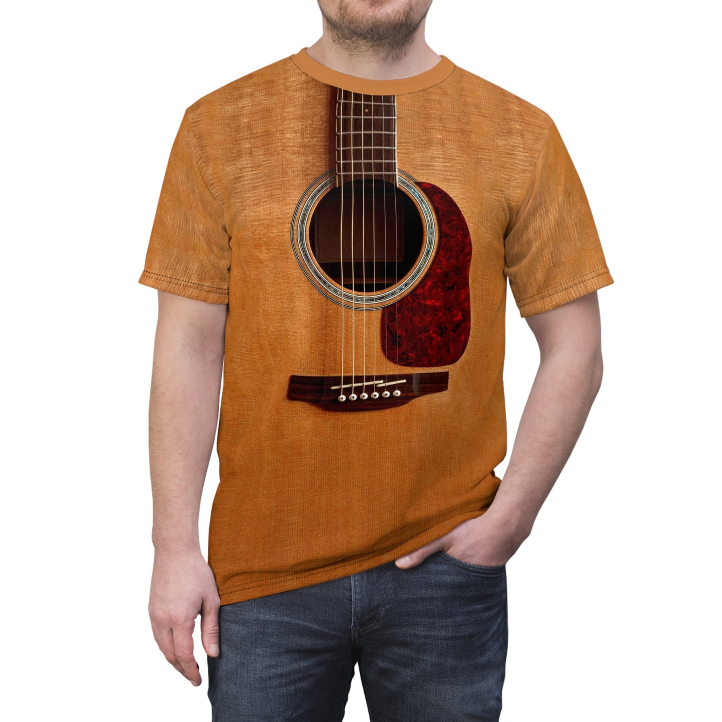 3D Guitar Acoustic Print - Unisex Shirt