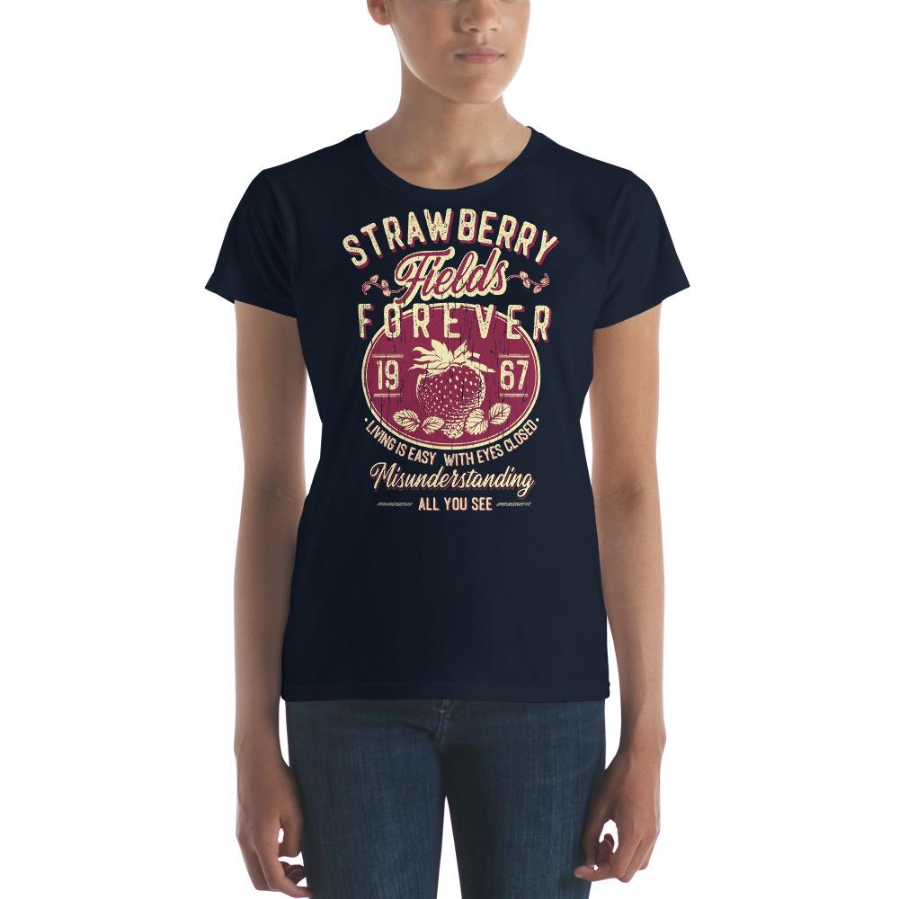 The Beatles - Strawberry Fields Forever - Women's T-Shirt Navy Blue