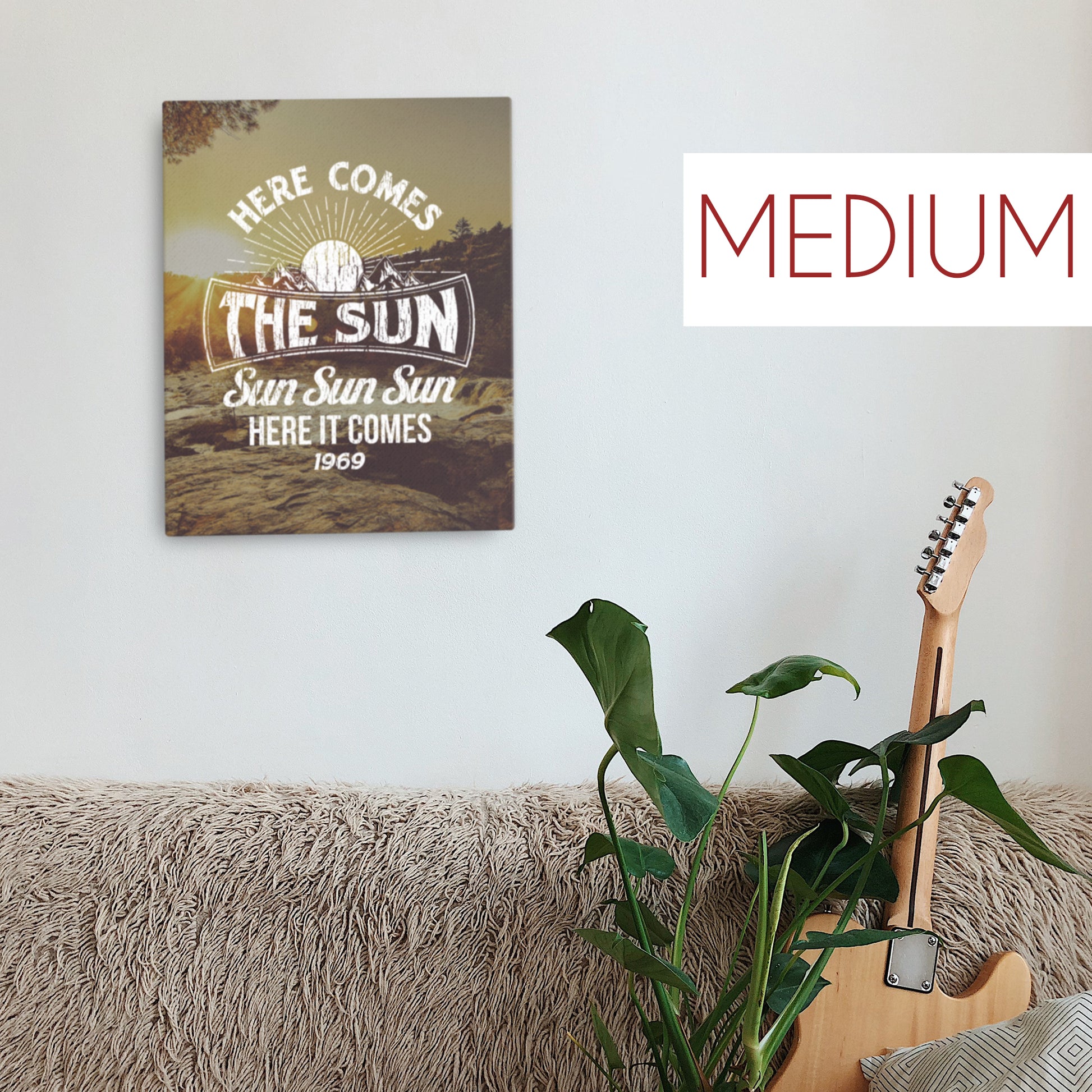 The Beatles - Here Comes The Sun - Medium Canvas