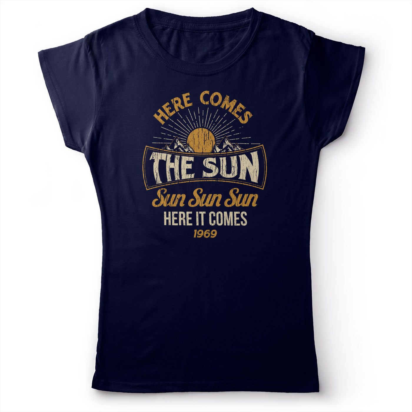 The Beatles - Here Comes The Sun - Women's T-Shirt Navy Blue 2