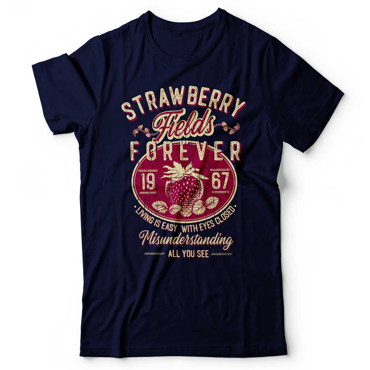 The Beatles - Strawberry Fields Forever - Men's T-Shirt Navy Blue