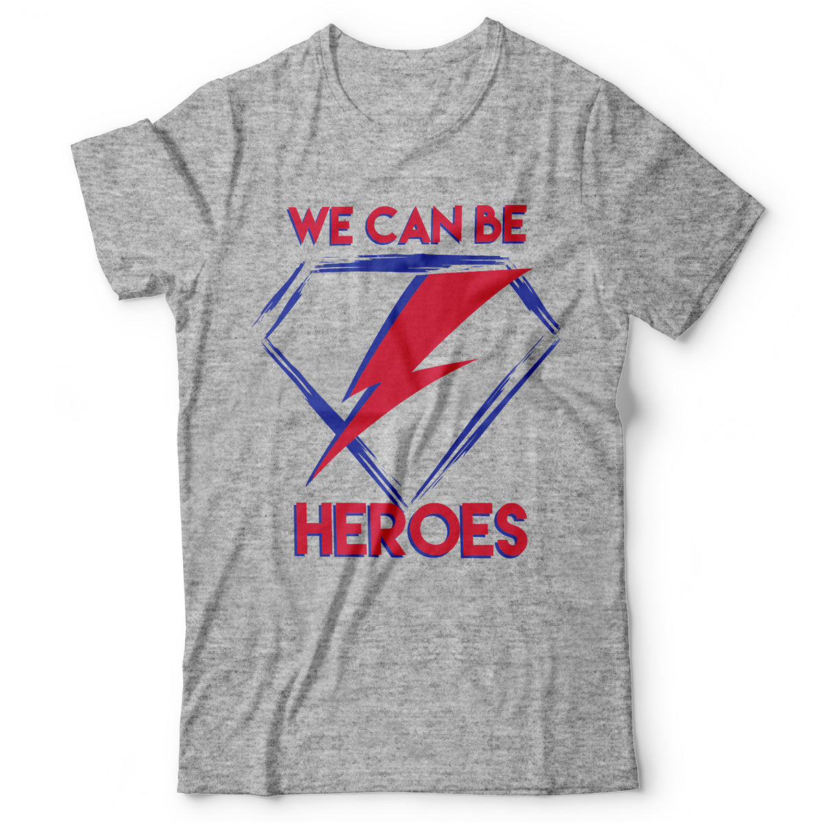 David Bowie - Heroes - Men's T-Shirt Gray