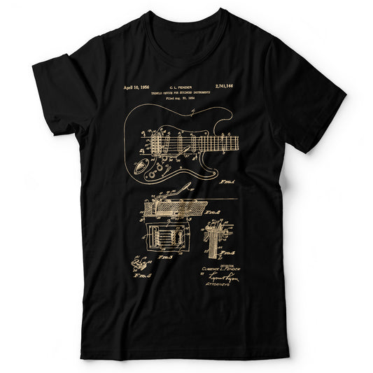 Guitar Patent - Men's T-Shirt Black