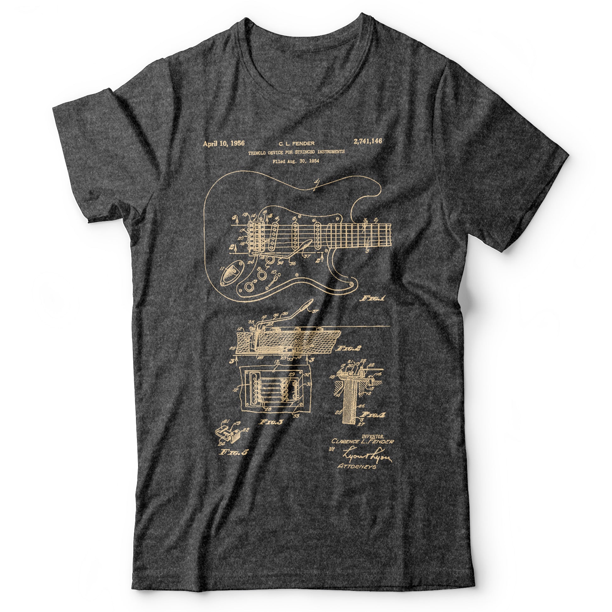 Guitar Patent - Men's T-Shirt Gray 