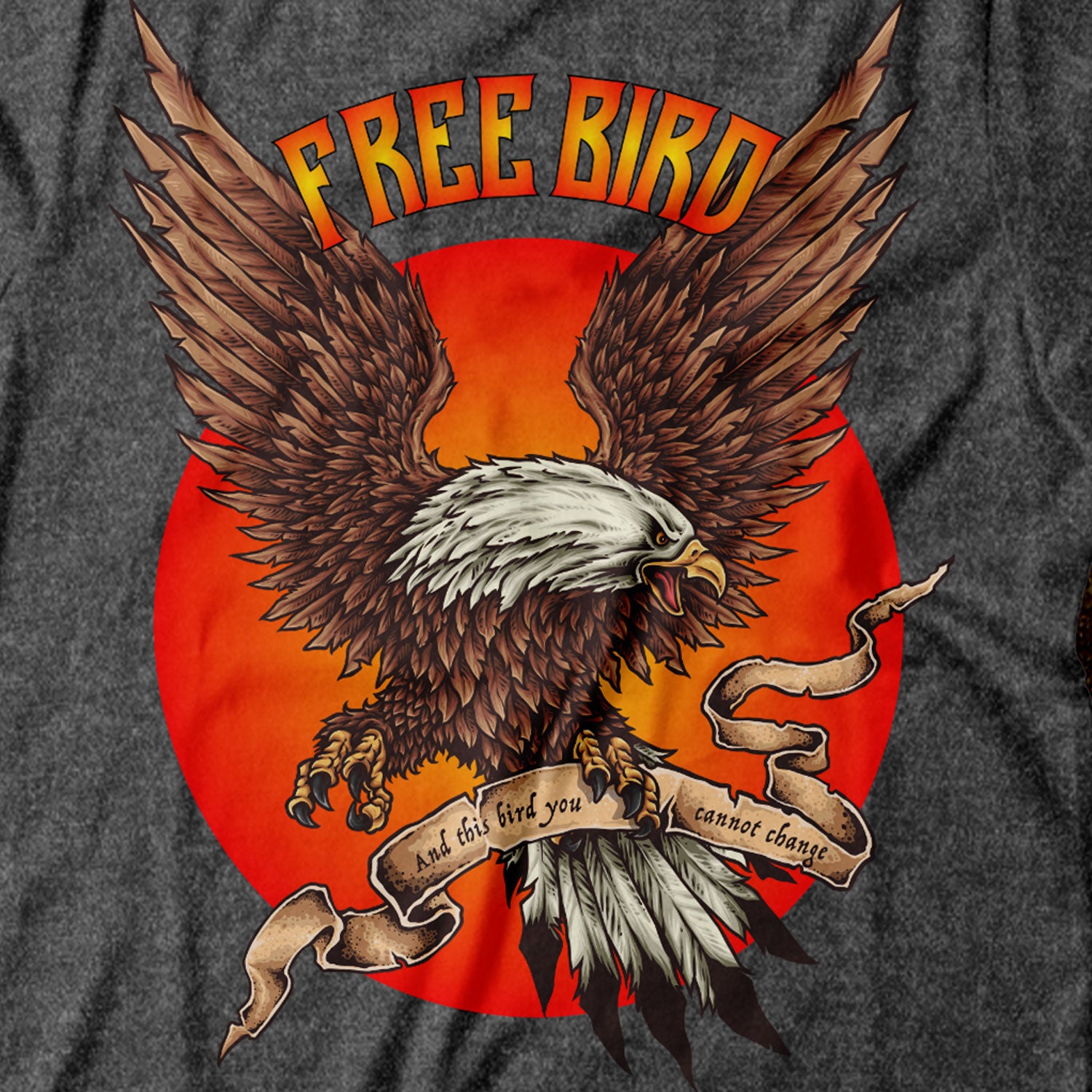 Lynyrd Skynyrd t-shirt Free Bird detail