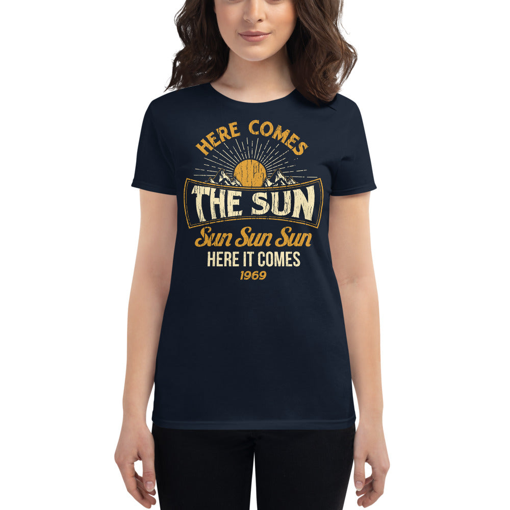 The Beatles - Here Comes The Sun - Women's T-Shirt Navy Blue