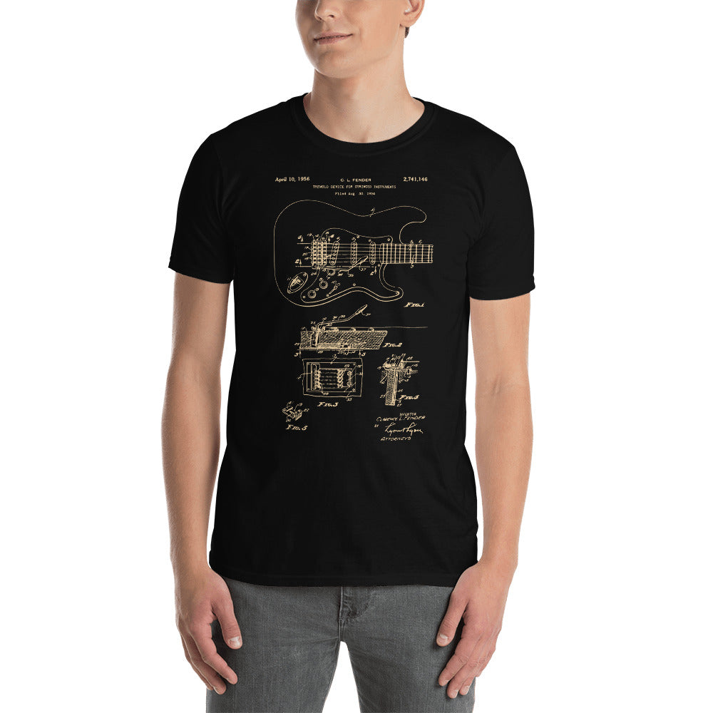 Guitar Patent - Men's T-Shirt Black 2