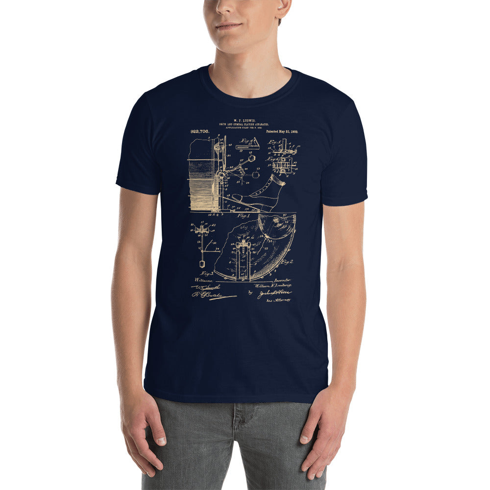 Drums Patent - Men's T-Shirt Navy Blue 2