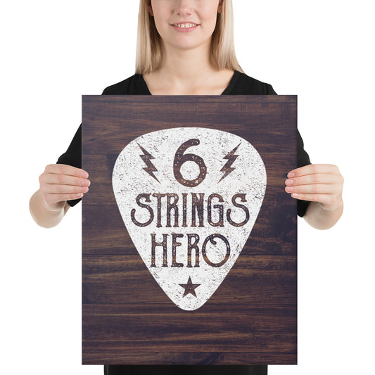 6 Strings Hero - Guitar Canvas 1