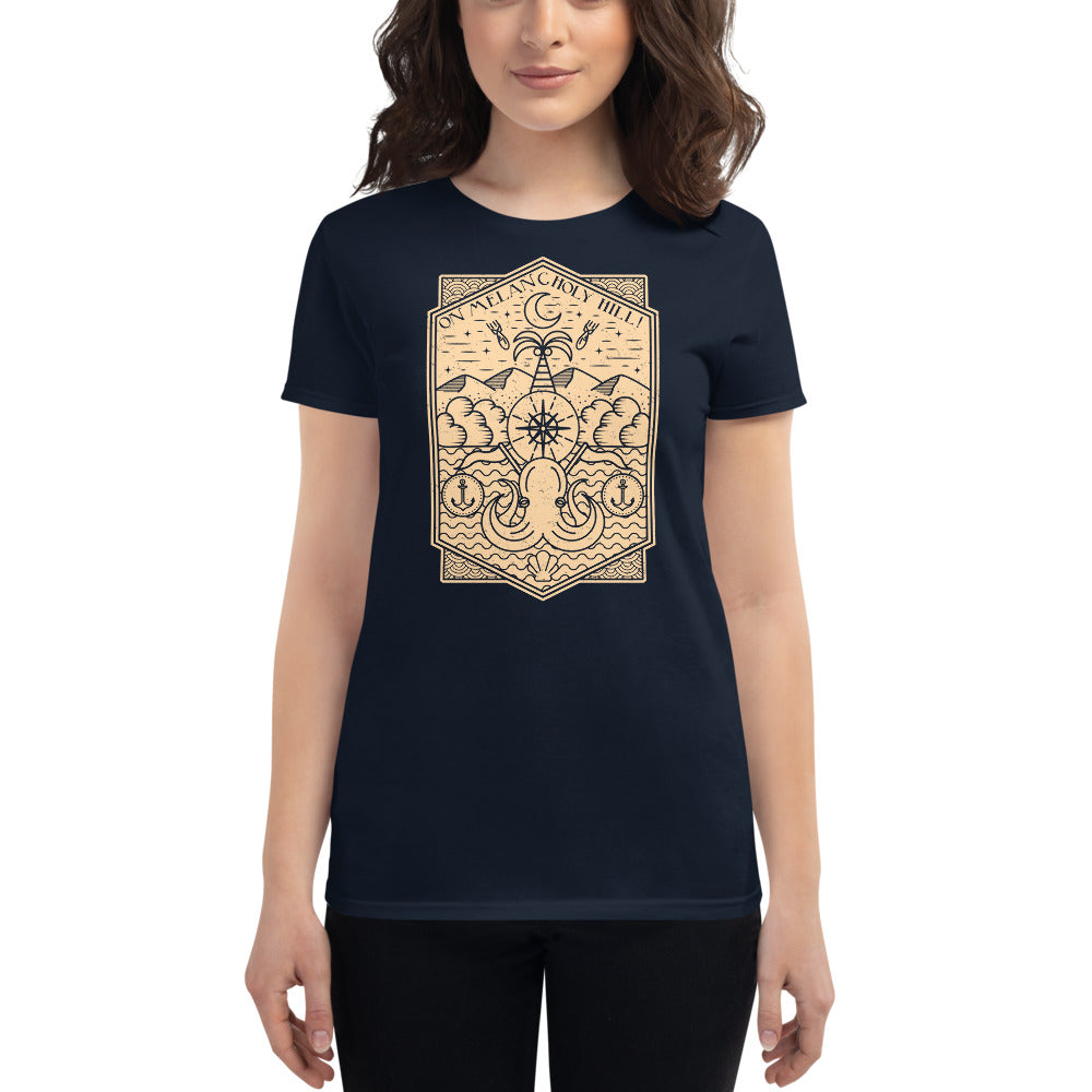 Gorillaz - On Melancholy Hill - Women's T-Shirt Navy Blue
