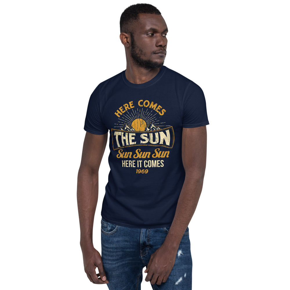 The Beatles - Here Comes The Sun - Men's T-Shirt Navy Blue 2