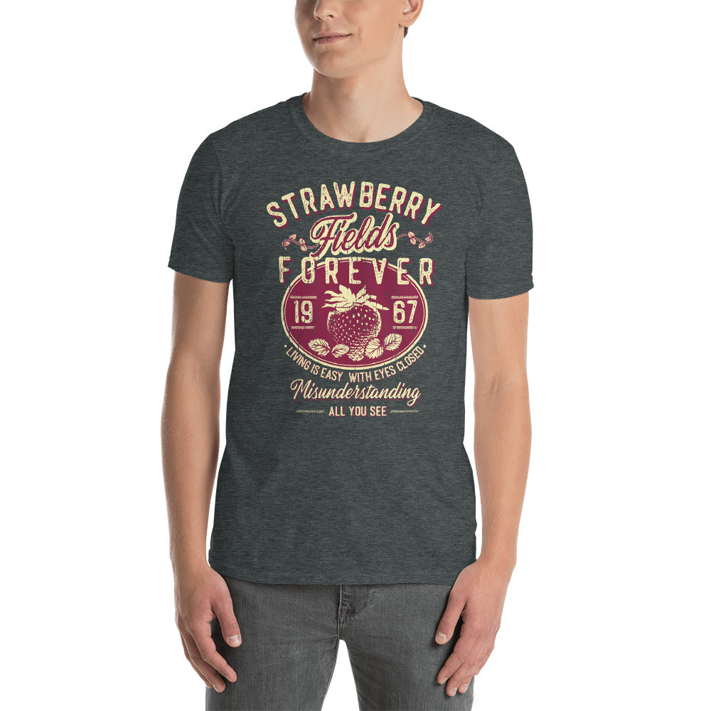 The Beatles - Strawberry Fields Forever - Men's T-Shirt Gray 2