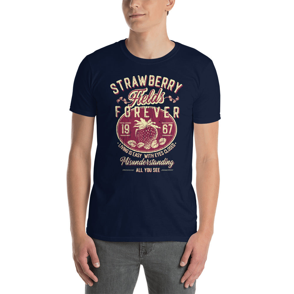 The Beatles - Strawberry Fields Forever - Men's T-Shirt Navy Blue 2