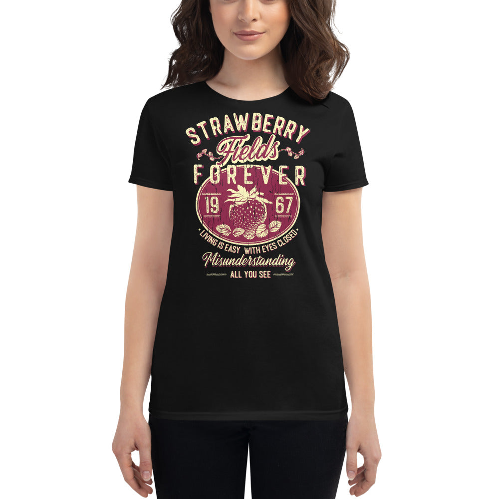The Beatles - Strawberry Fields Forever - Women's T-Shirt Black