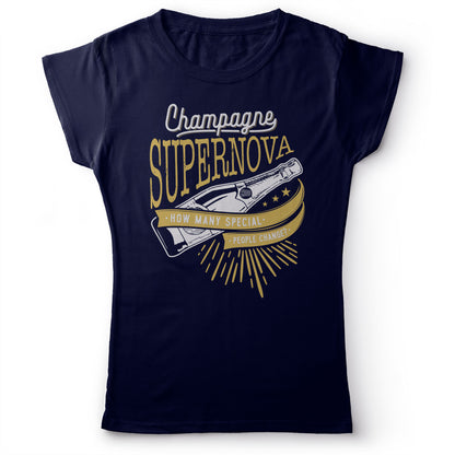 Oasis - Champagne Supernova - Women's T-shirt Navy Blue 2
