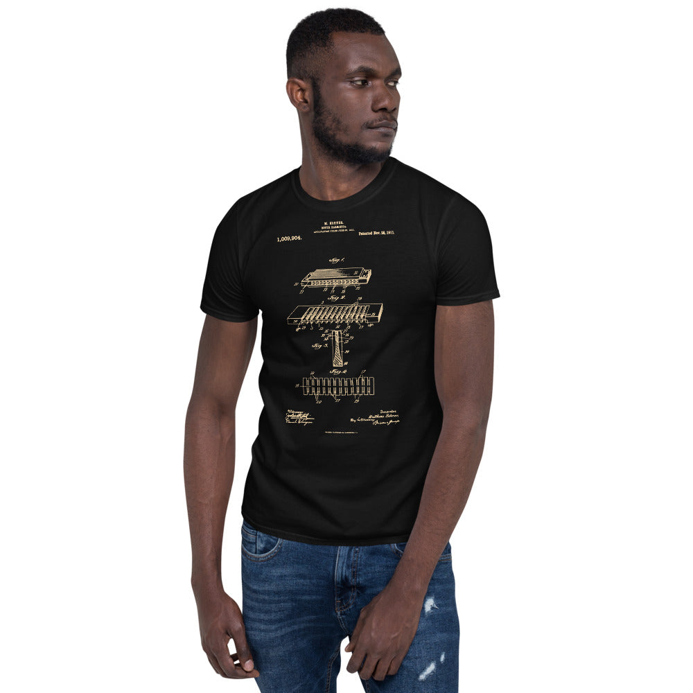 Harmonica Patent Hohner - Men's T-shirt Black 2
