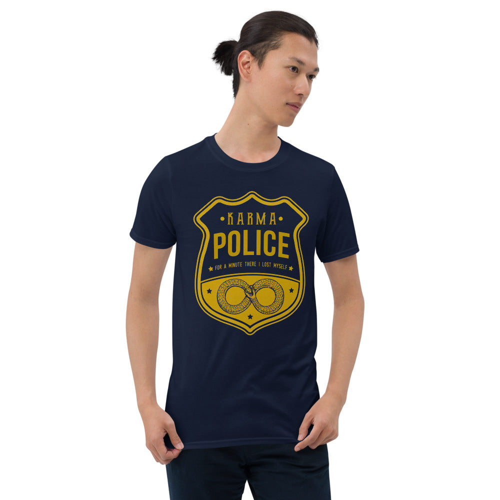 Radiohead - Karma Police - Men's T-shirt Navy Blue 2