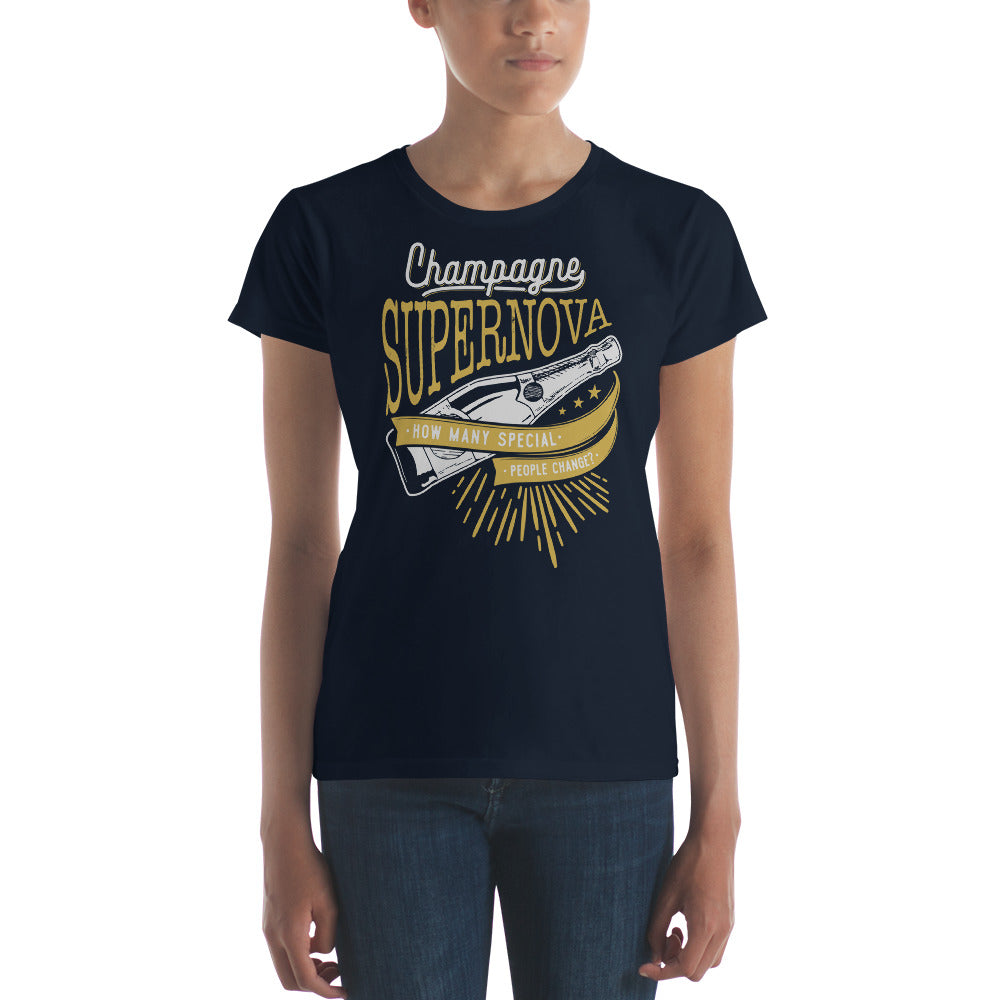 Oasis - Champagne Supernova - Women's T-shirt Navy Blue