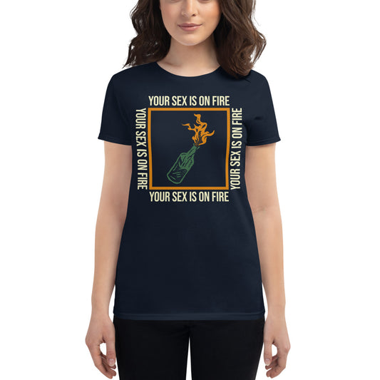 Kings Of Leon - Sex On Fire - Women's T-shirt Navy Blue